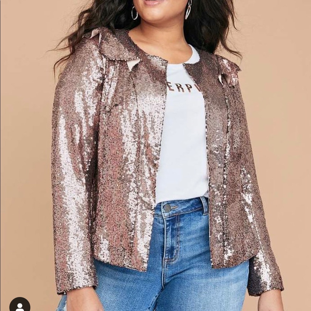 ROSE DUST SEQUIN JACKET